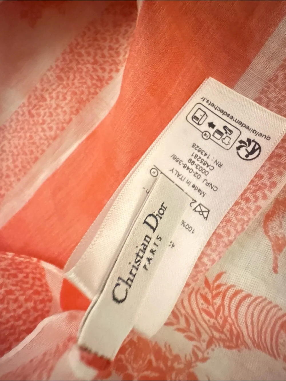 Dior Rivera Toile De Jour Sarong / Scarf